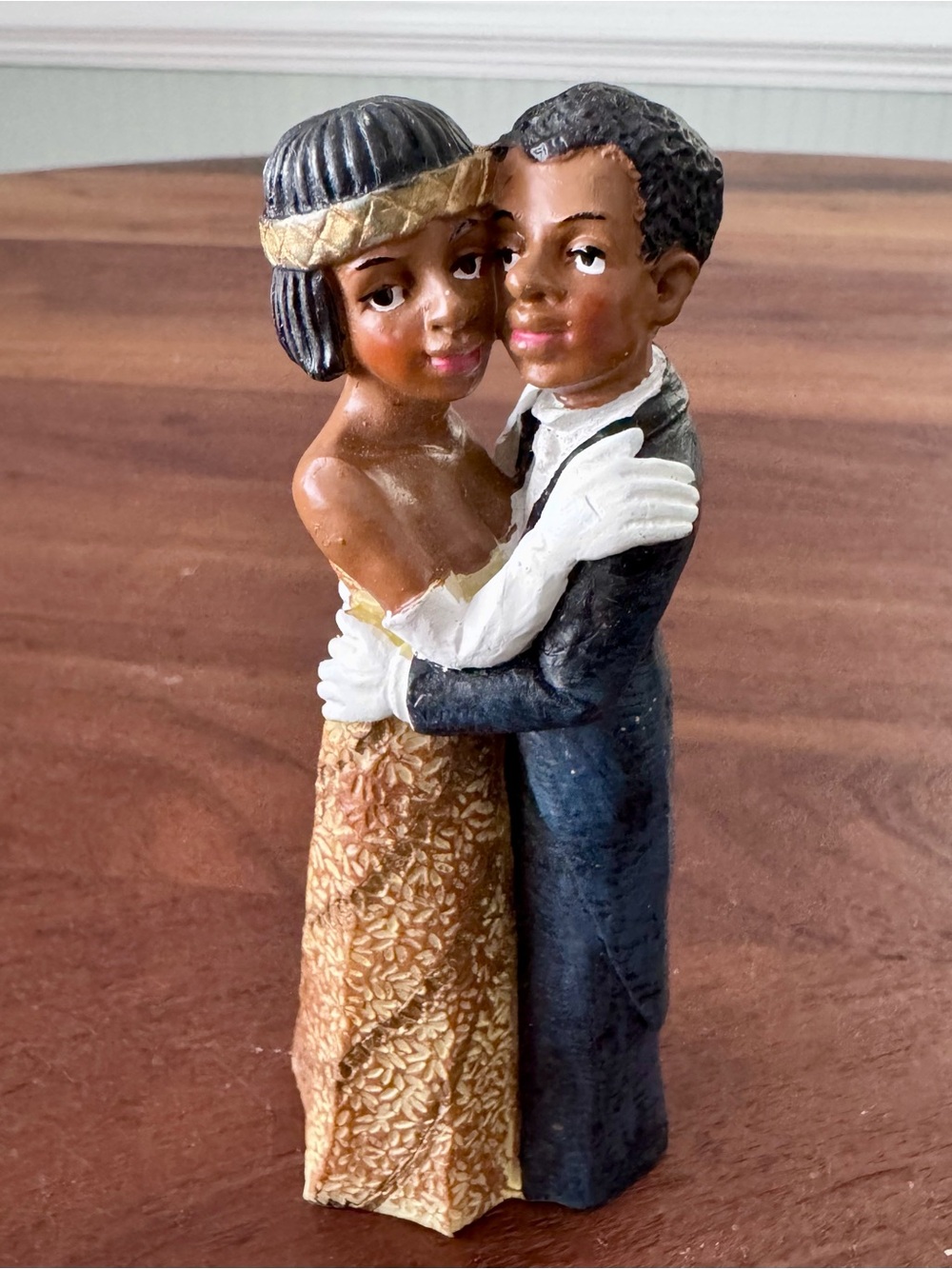 Vtg K’s Collection African American Couple Figurine Romantic Dancing Wedding